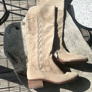 Vince Camuto high leather suede boots- like new
